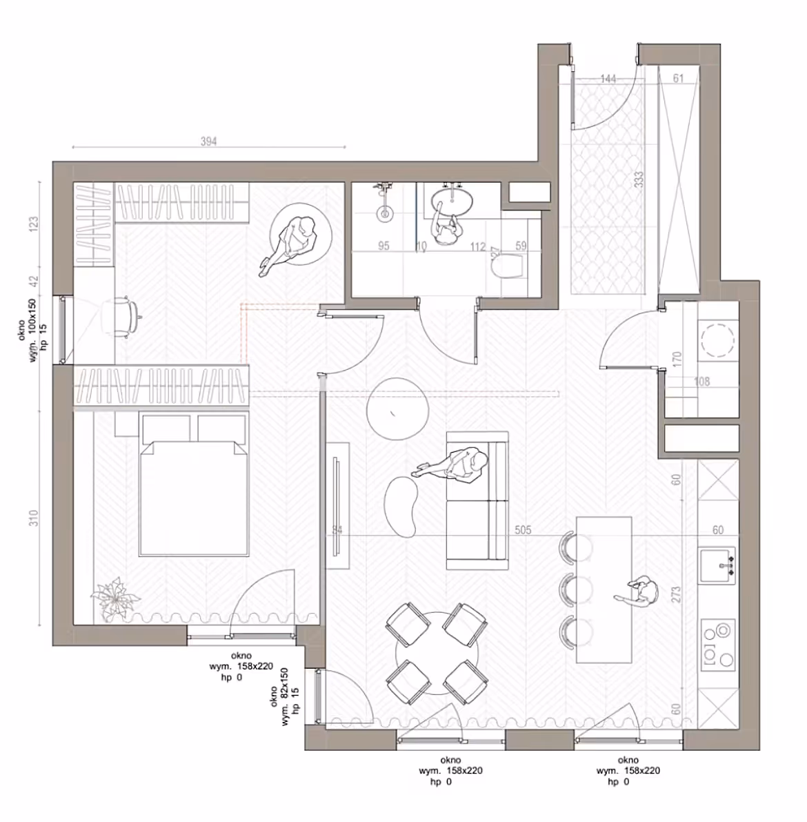 Układ funkcjonalny 2D – rzuty i plany – Stefańska Design
